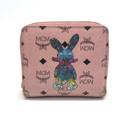 MCM | エム・シー・エム Rabbit Zip Around Wallet in Visetos ヴィセトス 二つ折り財布 MYS7AXL50PZ001 ピンク【倉吉店】