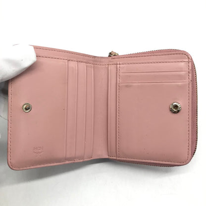 MCM | エム・シー・エム Rabbit Zip Around Wallet in Visetos ヴィセトス 二つ折り財布 MYS7AXL50PZ001 ピンク【倉吉店】