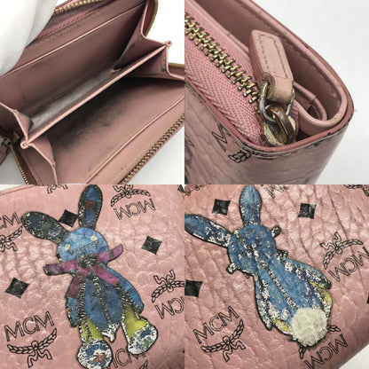 MCM | エム・シー・エム Rabbit Zip Around Wallet in Visetos ヴィセトス 二つ折り財布 MYS7AXL50PZ001 ピンク【倉吉店】