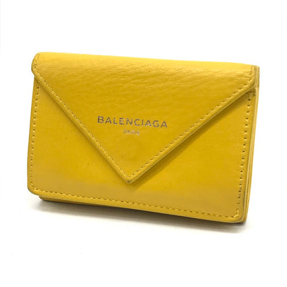 BALENCIAGA | バレンシアガ PAPER ZA MINI WALLET ミニウォレット 三つ折り財布 391446 イエロー【倉吉店】
