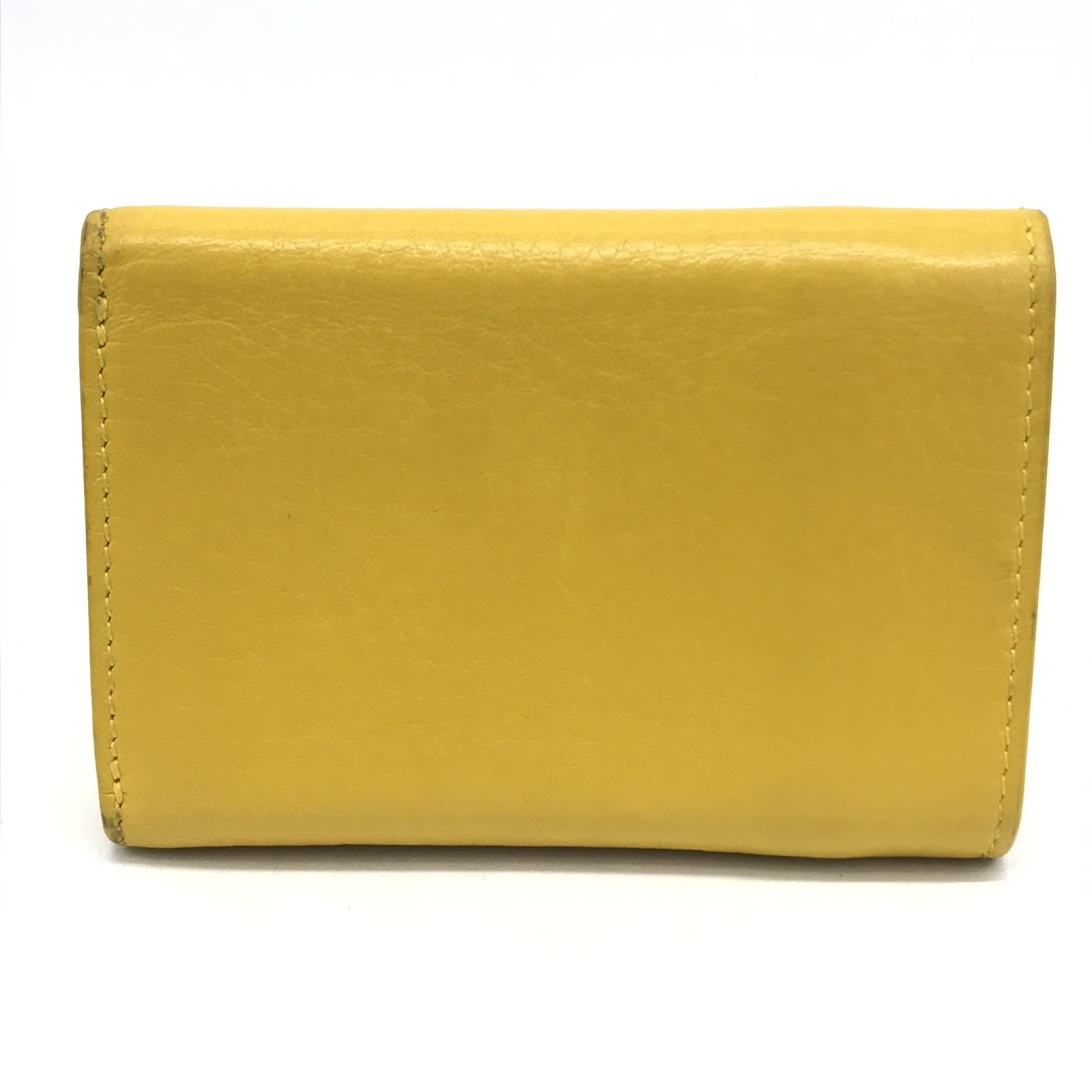 BALENCIAGA | バレンシアガ PAPER ZA MINI WALLET ミニウォレット 三つ折り財布 391446 イエロー【倉吉店】