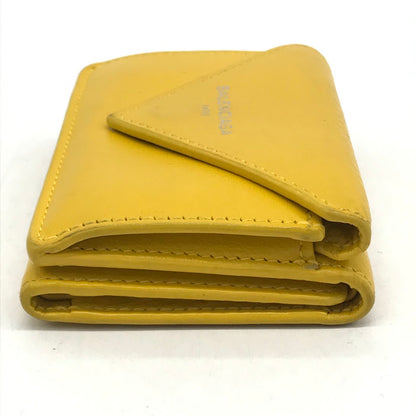 BALENCIAGA | バレンシアガ PAPER ZA MINI WALLET ミニウォレット 三つ折り財布 391446 イエロー【倉吉店】