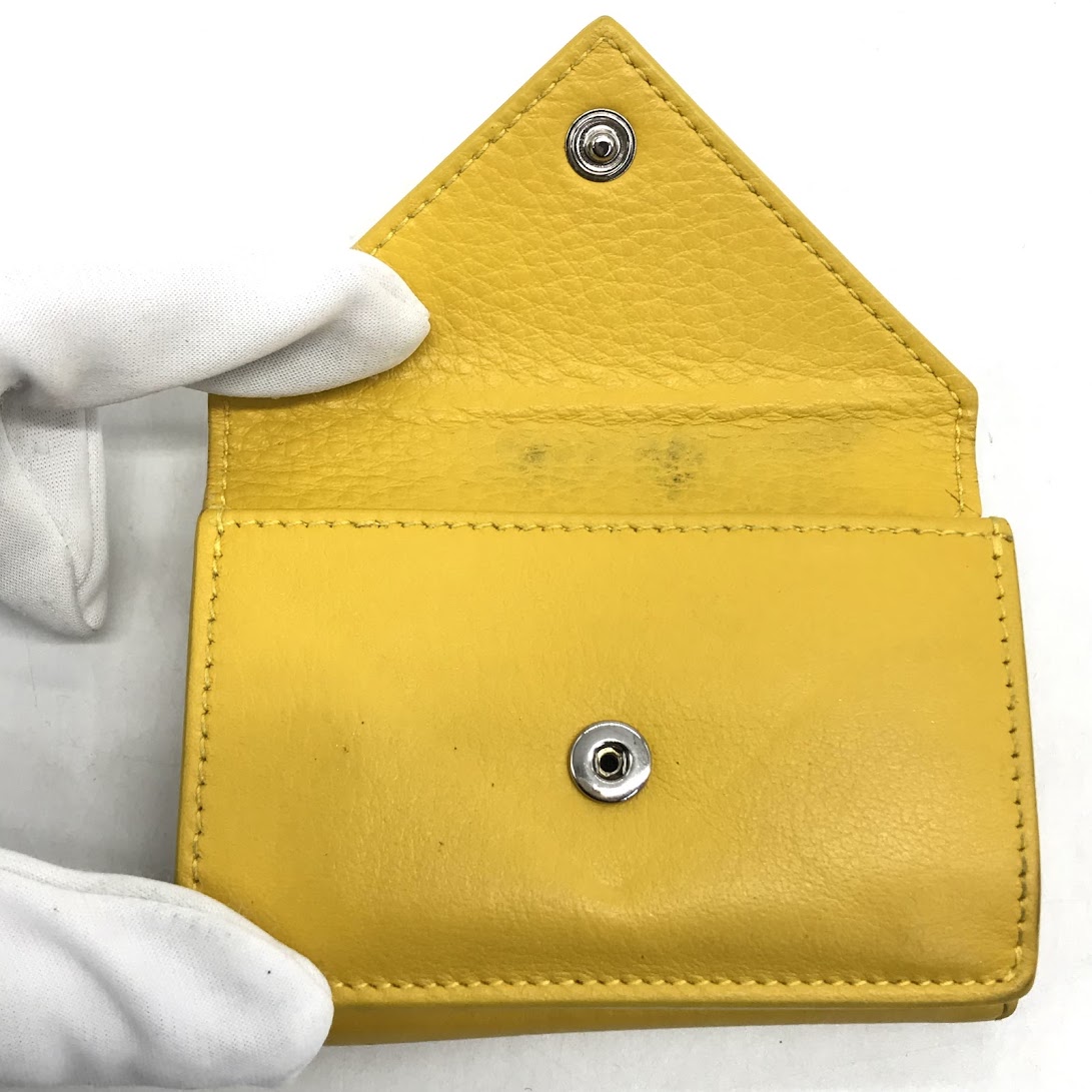 BALENCIAGA | バレンシアガ PAPER ZA MINI WALLET ミニウォレット 三つ折り財布 391446 イエロー【倉吉店】