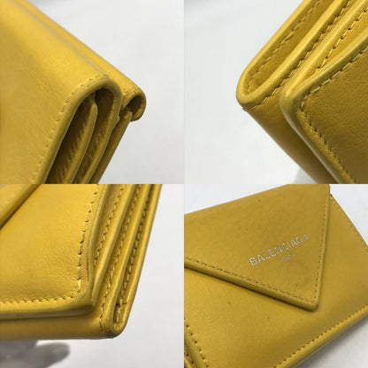 BALENCIAGA | バレンシアガ PAPER ZA MINI WALLET ミニウォレット 三つ折り財布 391446 イエロー【倉吉店】
