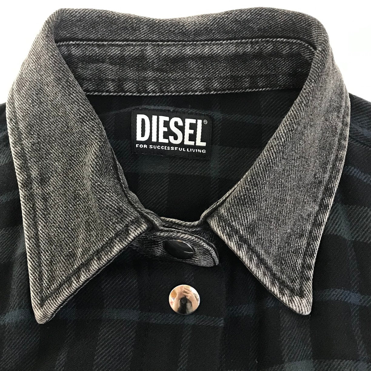 DIESEL | ディーゼル 長袖フランネルシャツワンピース ワンピース D-JANICE-A ブラック系 サイズ：S【倉吉店】