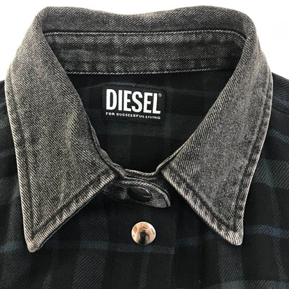 DIESEL | ディーゼル 長袖フランネルシャツワンピース ワンピース D-JANICE-A ブラック系 サイズ：S【倉吉店】