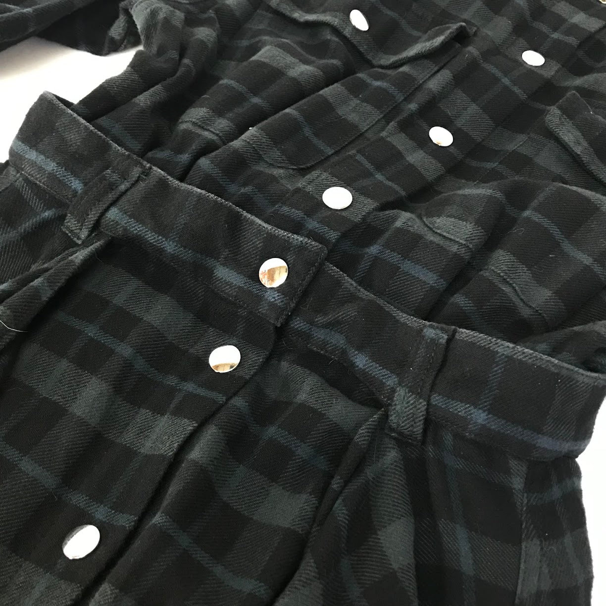 DIESEL | ディーゼル 長袖フランネルシャツワンピース ワンピース D-JANICE-A ブラック系 サイズ：S【倉吉店】