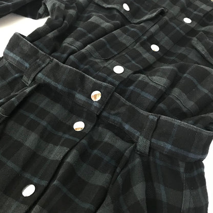 DIESEL | ディーゼル 長袖フランネルシャツワンピース ワンピース D-JANICE-A ブラック系 サイズ：S【倉吉店】