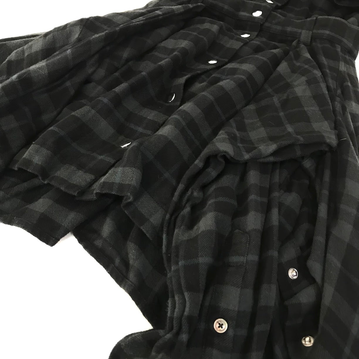 DIESEL | ディーゼル 長袖フランネルシャツワンピース ワンピース D-JANICE-A ブラック系 サイズ：S【倉吉店】