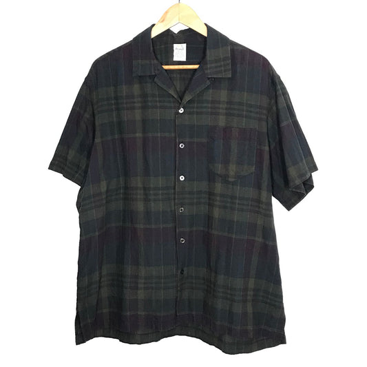 D.C WHITE｜ディーシーホワイト　INDIAN CLERK SHIRTS インディアンチェックシャツ 半袖シャツ D231659 サイズ：L【倉吉店】