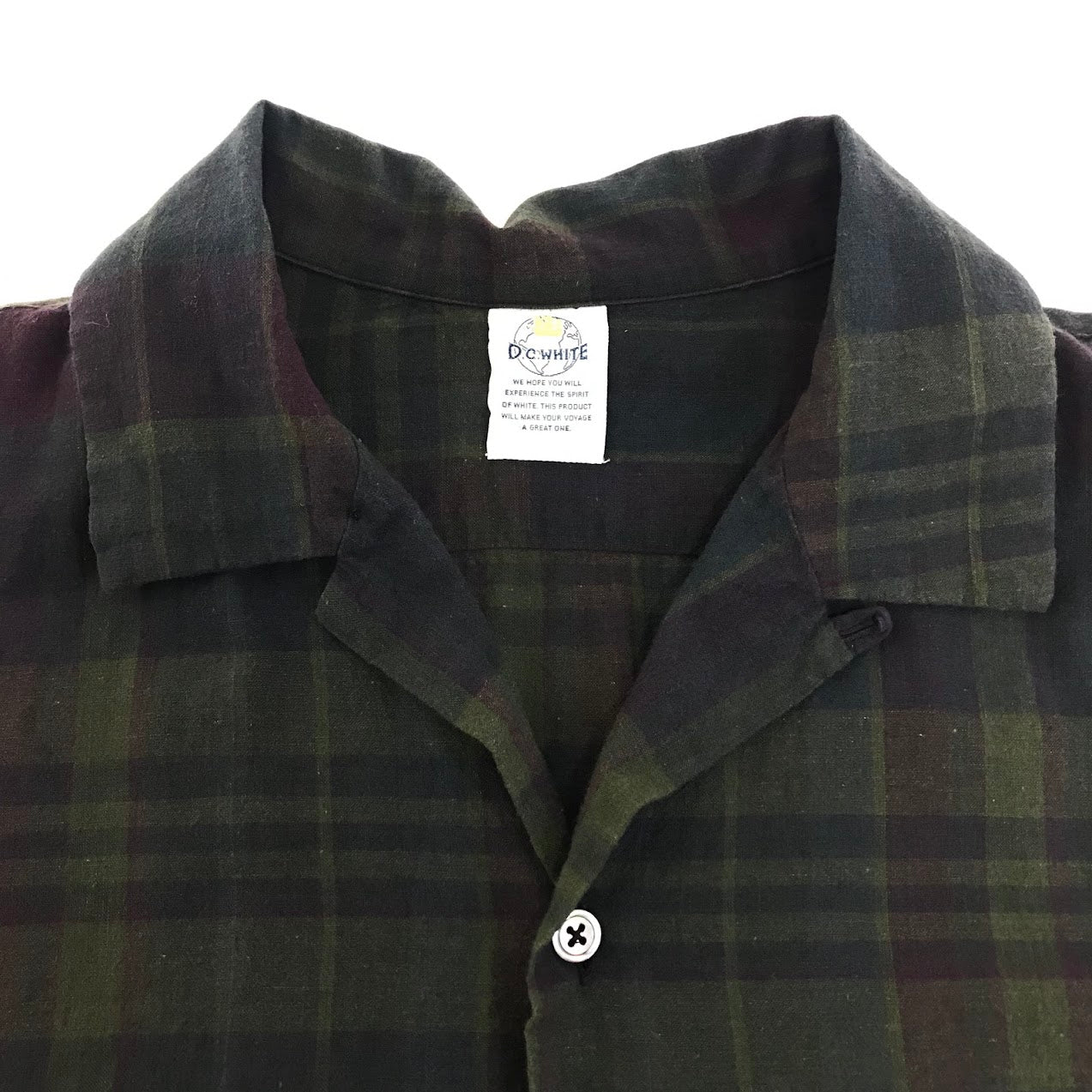 D.C WHITE｜ディーシーホワイト　INDIAN CLERK SHIRTS インディアンチェックシャツ 半袖シャツ D231659 サイズ：L【倉吉店】