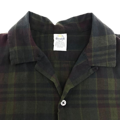 D.C WHITE｜ディーシーホワイト　INDIAN CLERK SHIRTS インディアンチェックシャツ 半袖シャツ D231659 サイズ：L【倉吉店】