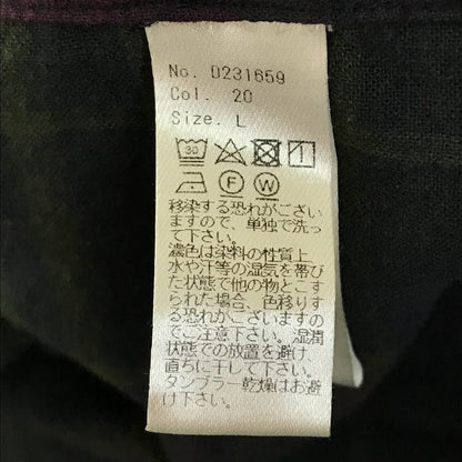 D.C WHITE｜ディーシーホワイト　INDIAN CLERK SHIRTS インディアンチェックシャツ 半袖シャツ D231659 サイズ：L【倉吉店】