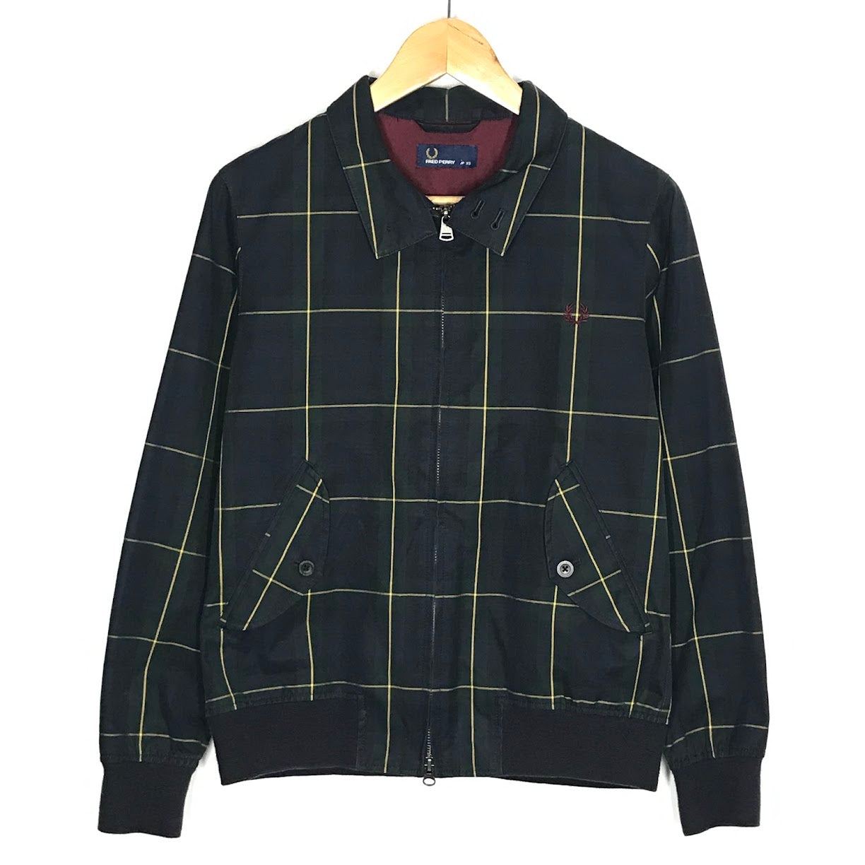 FRED PERRY | フレッドペリー Harrington jacket ハリントンジャケット チェック柄 スイングトップ F2472 グリーン系 サイズ：XS【倉吉店】