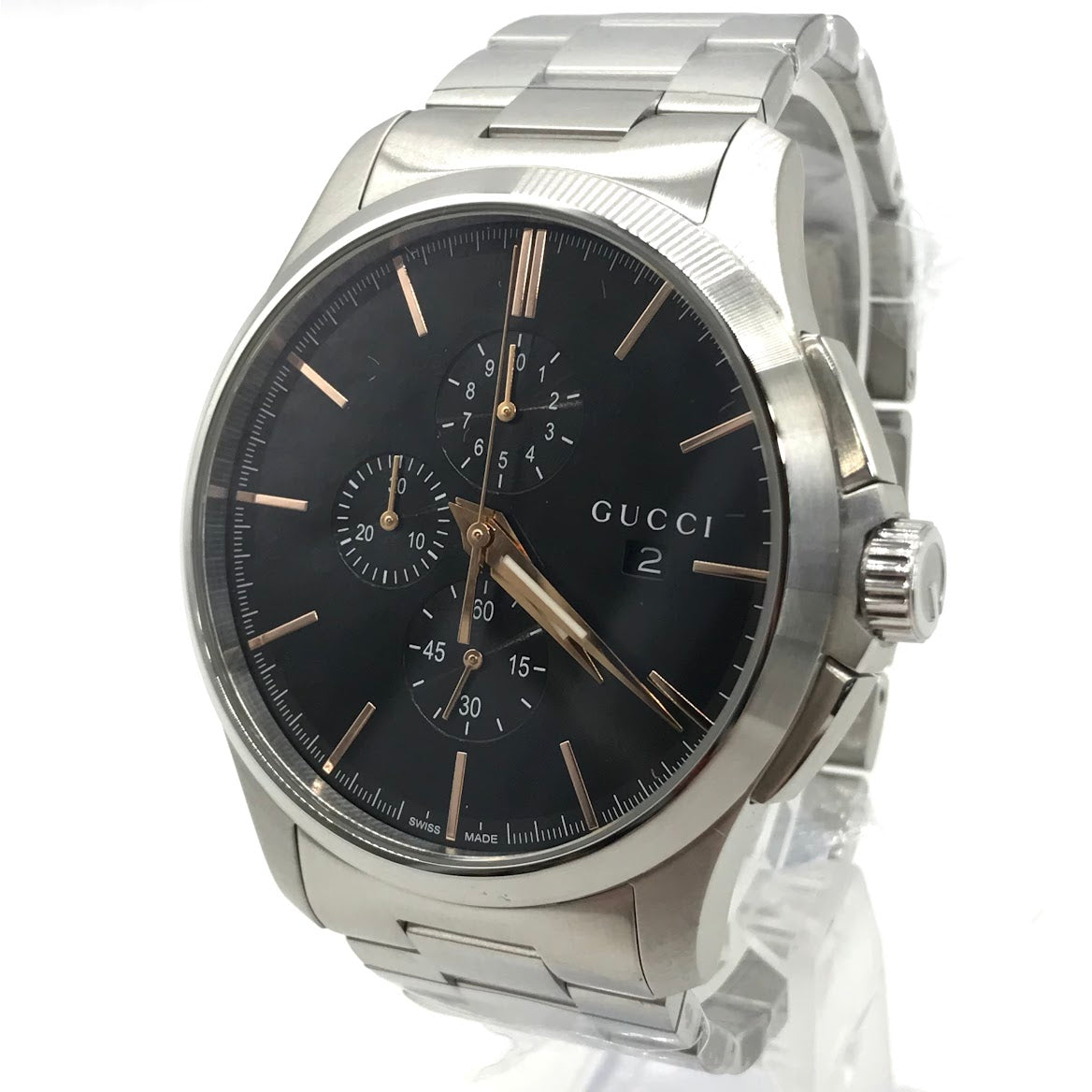 GUCCI | グッチ アナログクォーツ クロノグラム 腕時計 126.2 シルバー【倉吉店】