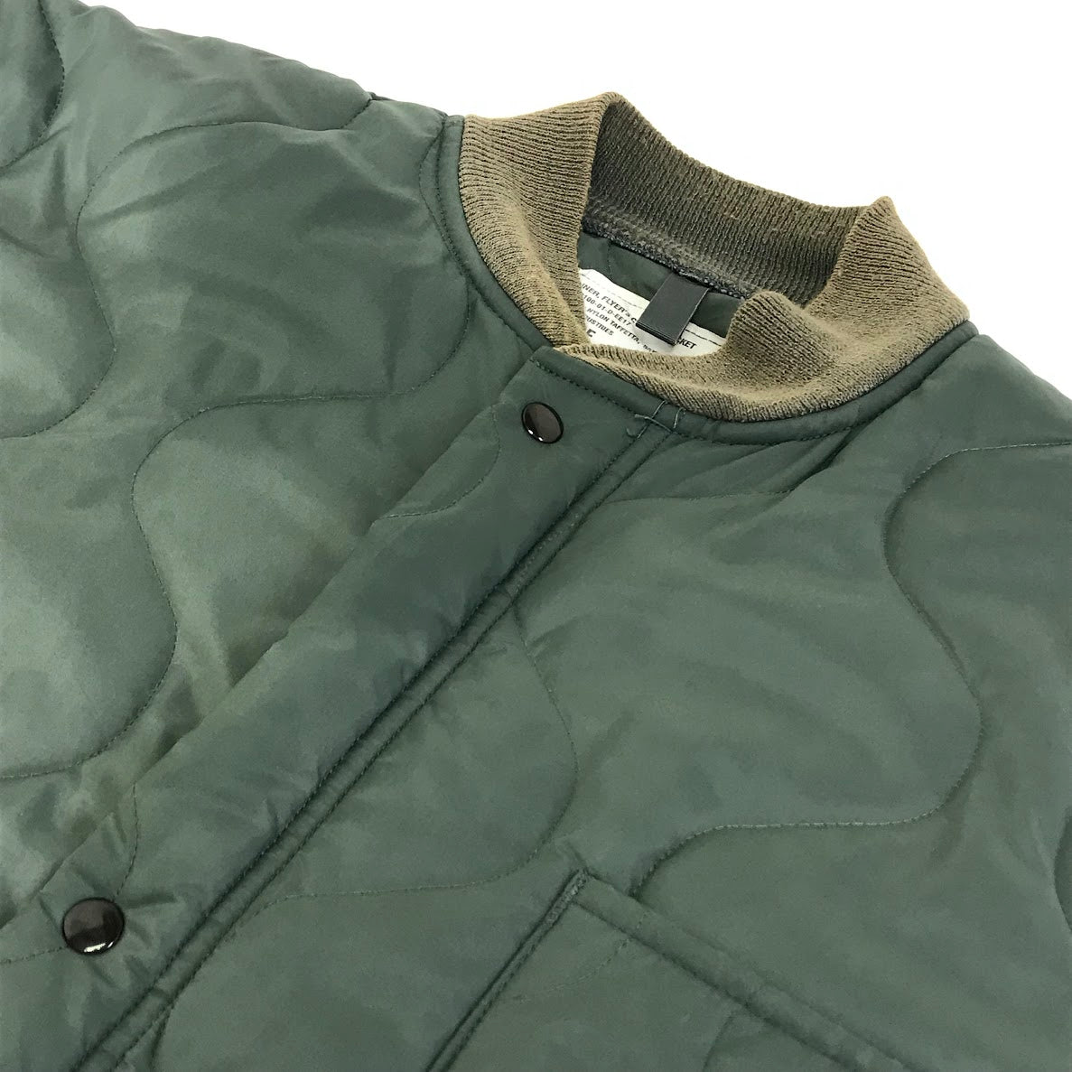 MILITARY衣料 | ミリタリーイリョウ US.ARMY 00s キルティングジャケット CWU-9/P JACKET 中綿ジャケット 8415-00-844-9813 カーキ サイズ：L【倉吉店】