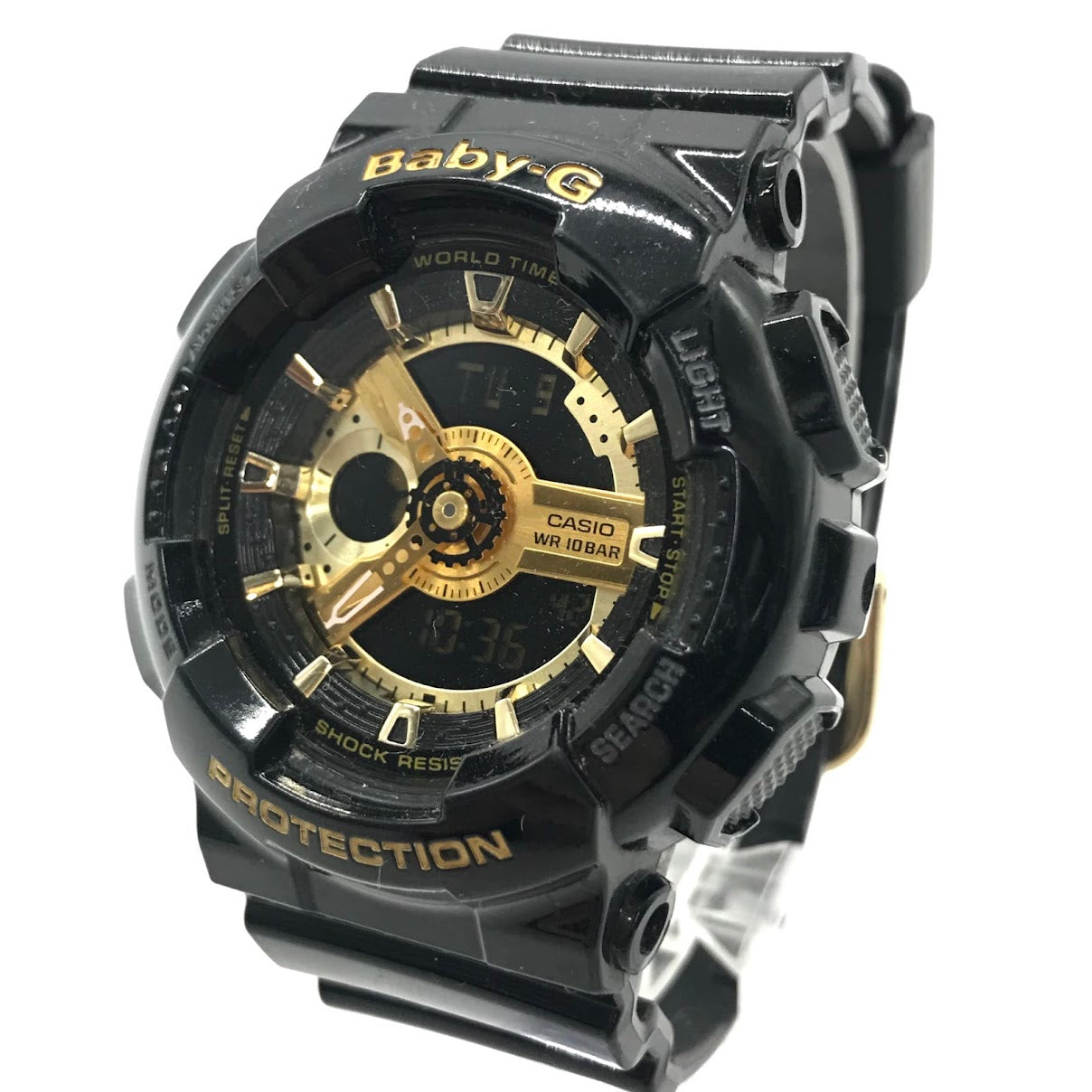 Baby-G | ベイビージー アナデジクォーツ 腕時計 BA-110-1AJF ブラック×ゴールド【倉吉店】