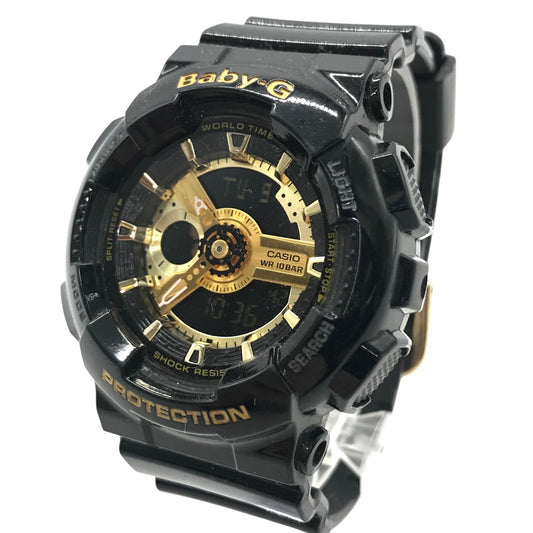 Baby-G | ベイビージー アナデジクォーツ 腕時計 BA-110-1AJF ブラック×ゴールド【倉吉店】