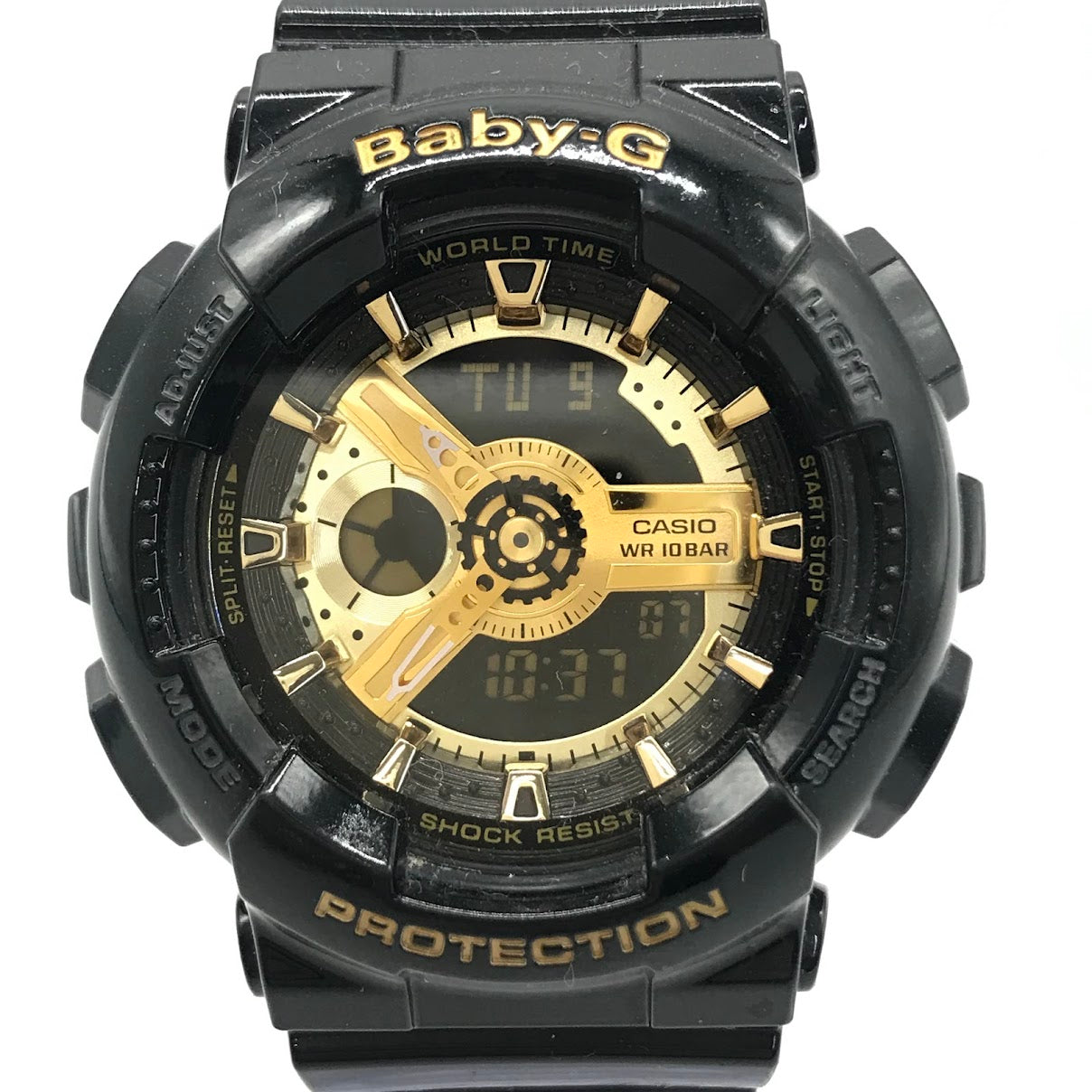 Baby-G | ベイビージー アナデジクォーツ 腕時計 BA-110-1AJF ブラック×ゴールド【倉吉店】