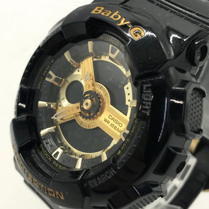 Baby-G | ベイビージー アナデジクォーツ 腕時計 BA-110-1AJF ブラック×ゴールド【倉吉店】