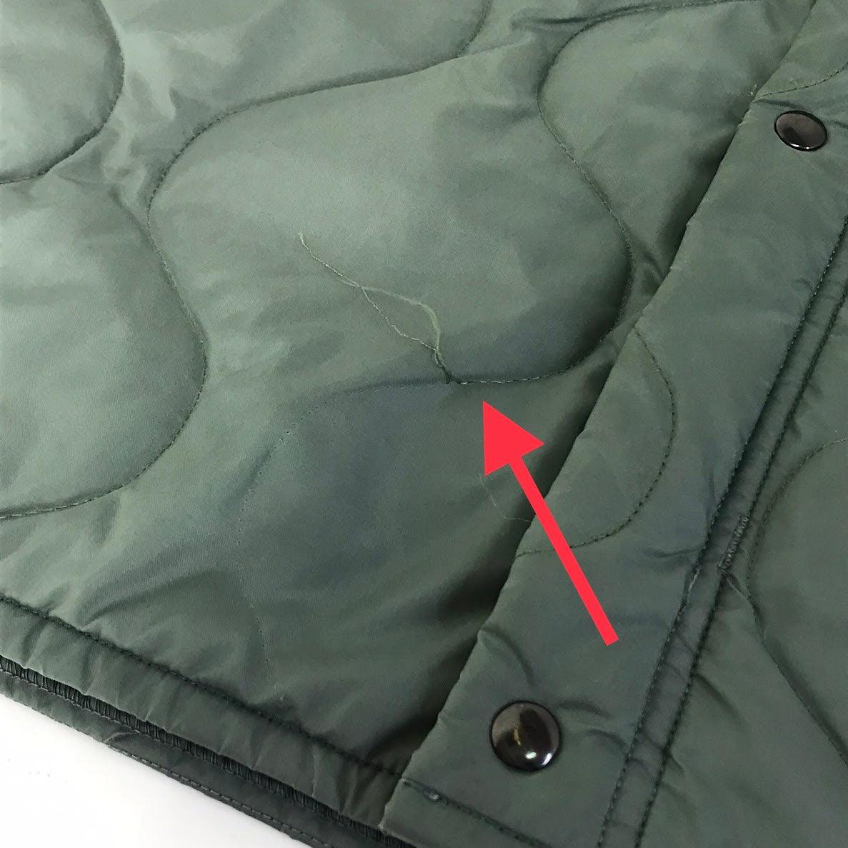 MILITARY衣料 | ミリタリーイリョウ US.ARMY 00s キルティングジャケット CWU-9/P JACKET 中綿ジャケット 8415-00-844-9813 カーキ サイズ：L【倉吉店】
