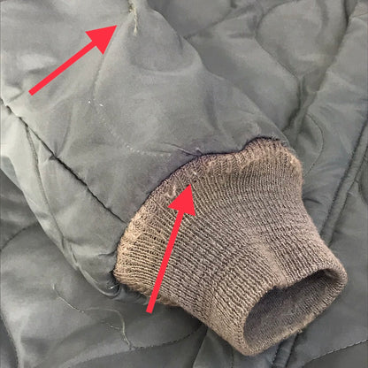 MILITARY衣料 | ミリタリーイリョウ US.ARMY 00s キルティングジャケット CWU-9/P JACKET 中綿ジャケット 8415-00-844-9813 カーキ サイズ：L【倉吉店】