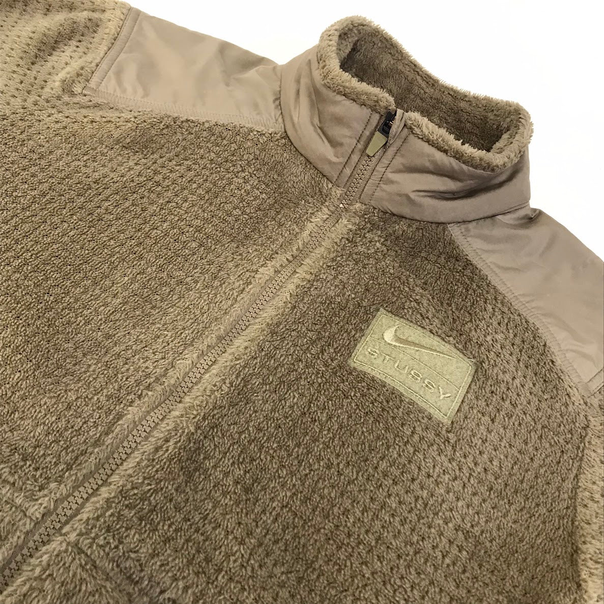 NIKE | ナイキ × STUSSY(ステューシー) 25AW Full Zip Fleece フルジップフリースパーカ パーカー HQ8524-223 ベージュ サイズ：S【倉吉店】