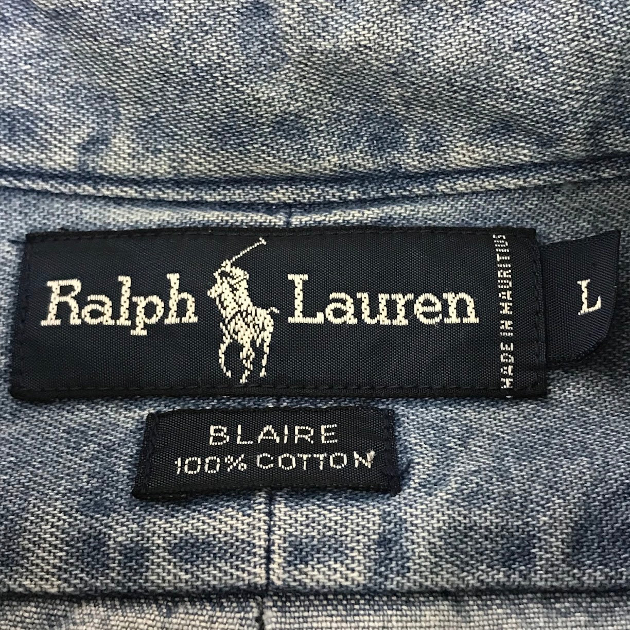 POLO RALPH LAUREN | ポロ・ラルフローレン BLAIRE デニムシャツ 長袖シャツ ライトブルー サイズ：L【倉吉店】