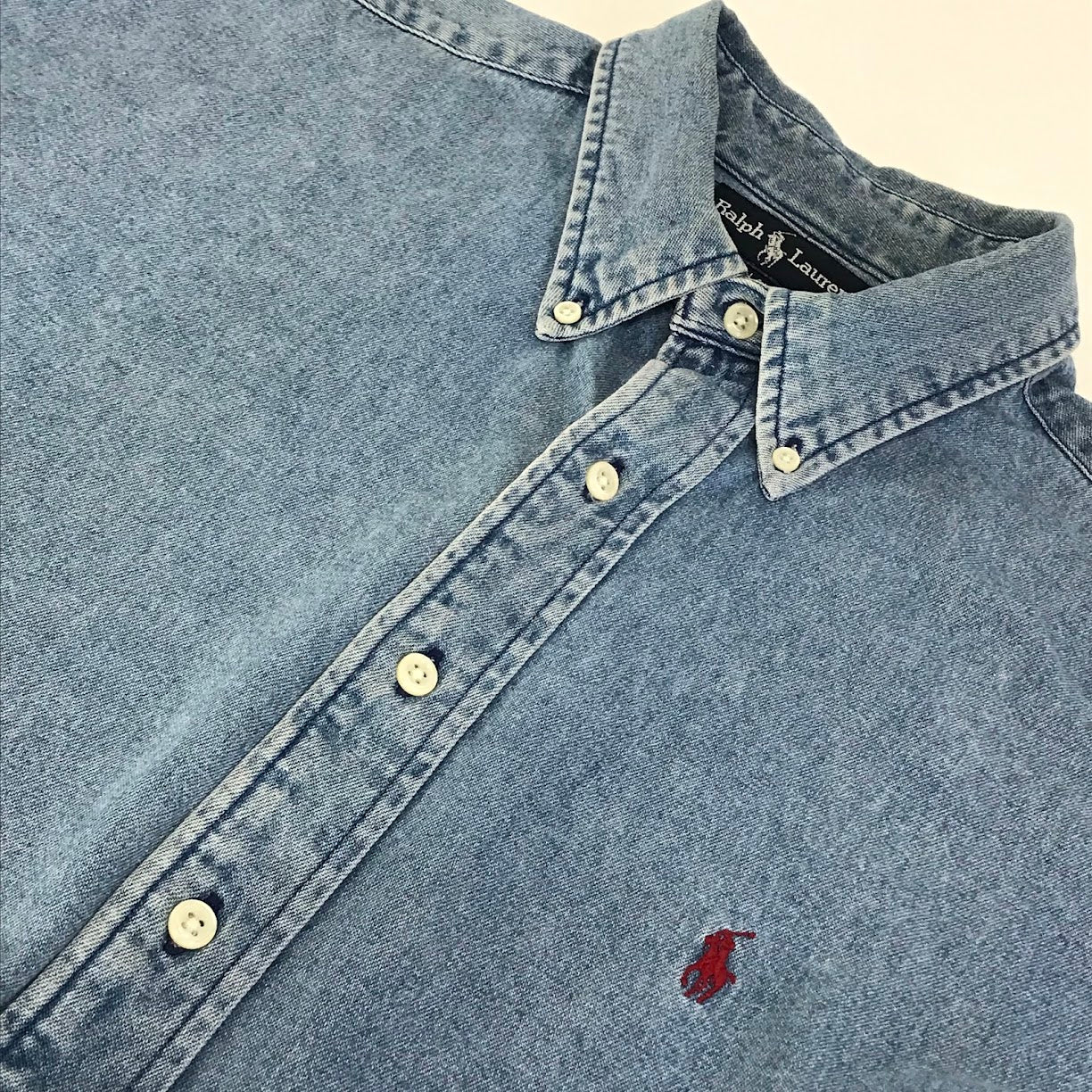 POLO RALPH LAUREN | ポロ・ラルフローレン BLAIRE デニムシャツ 長袖シャツ ライトブルー サイズ：L【倉吉店】