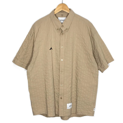 W)TAPS | ダブルタップス BD SS COPO. SUCKER COOLMAX 半袖シャツ 221GWDT-SHM02 ベージュ サイズ：4【倉吉店】