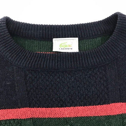 LACOSTE | ラコステ マルチボーダー ニット セーター グリーン/ネイビー/レッド サイズ：6【倉吉店】