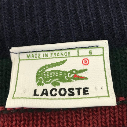 LACOSTE | ラコステ マルチボーダー ニット セーター グリーン/ネイビー/レッド サイズ：6【倉吉店】