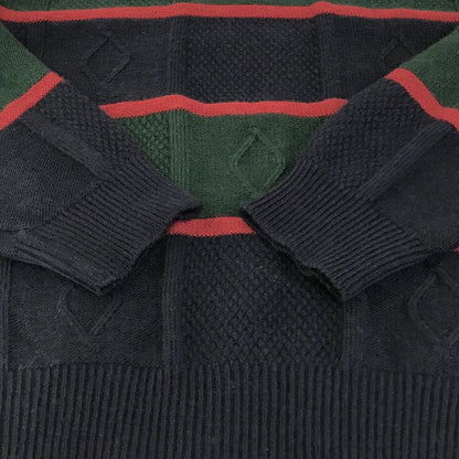 LACOSTE | ラコステ マルチボーダー ニット セーター グリーン/ネイビー/レッド サイズ：6【倉吉店】