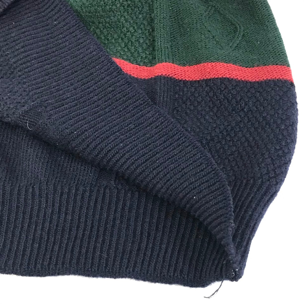LACOSTE | ラコステ マルチボーダー ニット セーター グリーン/ネイビー/レッド サイズ：6【倉吉店】