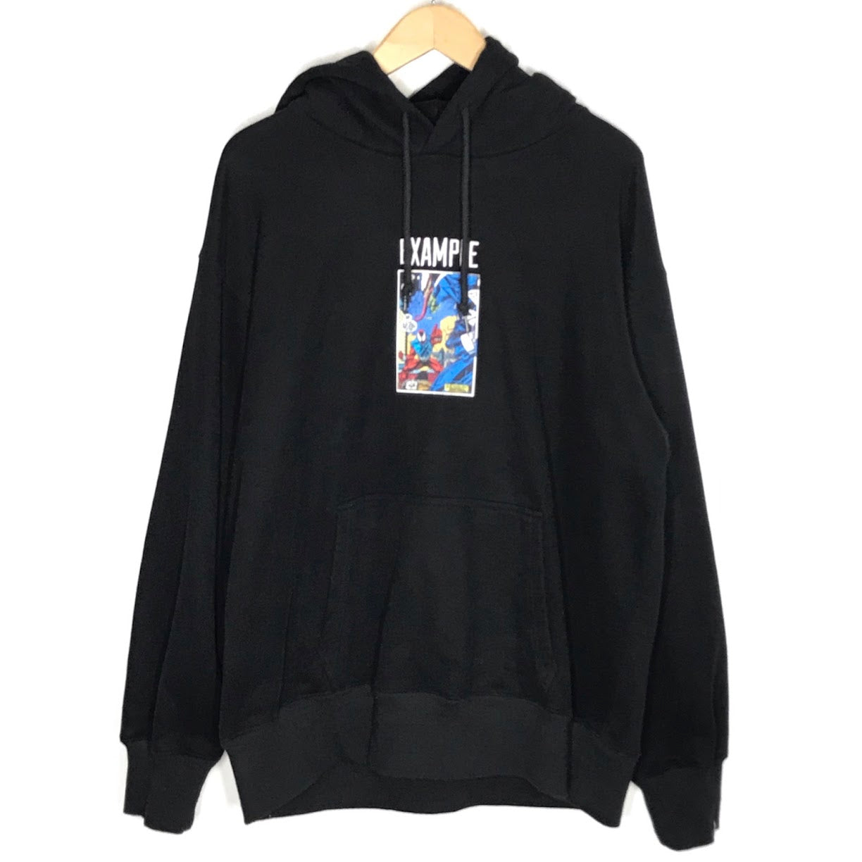EXAMPLE | イグザンプル MARVEL(マーベル) プルオーバーパーカー パーカー EXMW-004 ブラック サイズ：XL【倉吉店】
