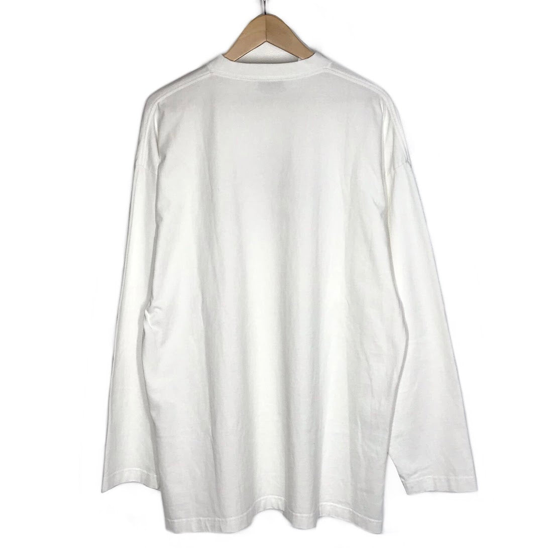 BALENCIAGA | バレンシアガ PARIS ロゴプリント 長袖Ｔシャツ 681046 TLVL7 ホワイト サイズ：L【倉吉店】