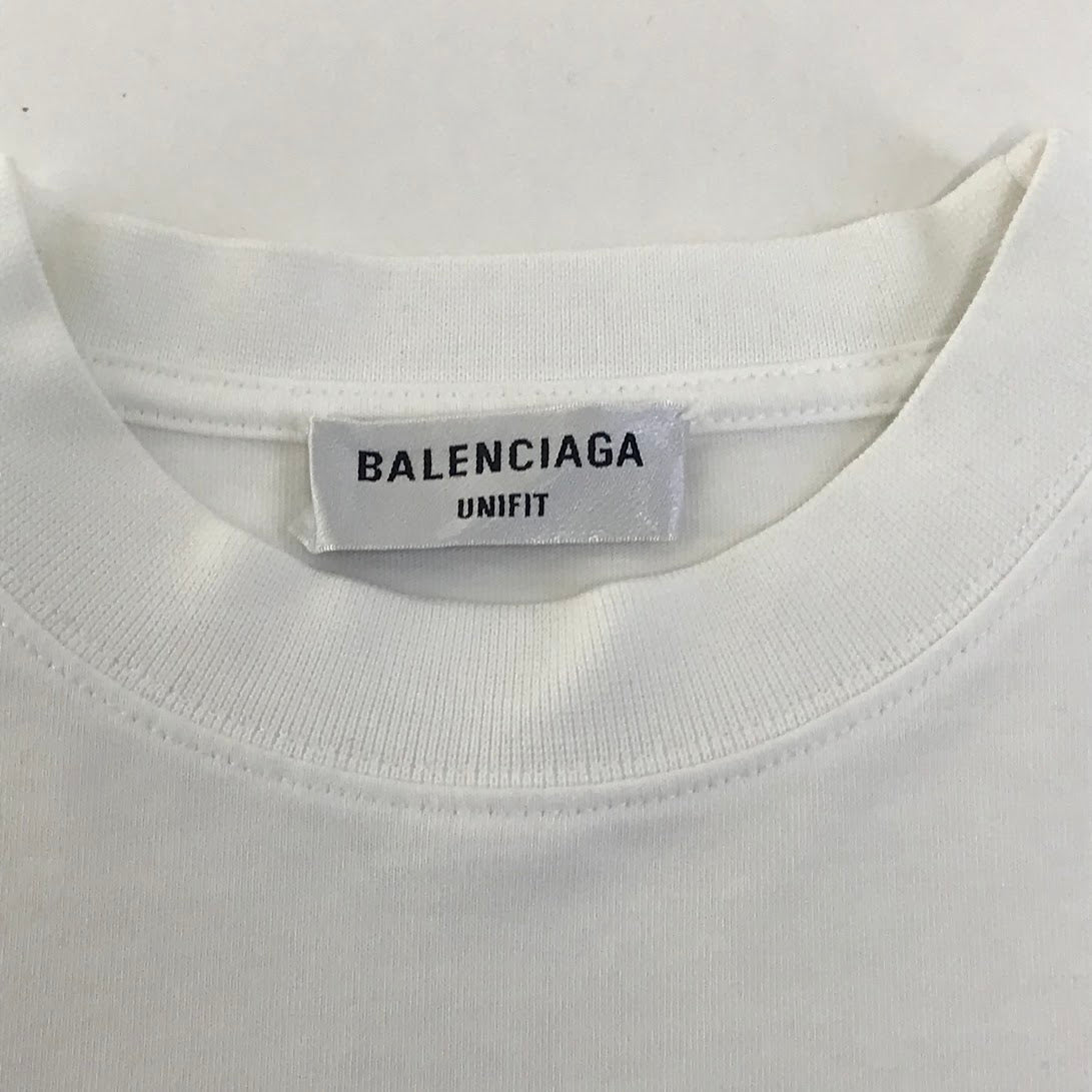 BALENCIAGA | バレンシアガ PARIS ロゴプリント 長袖Ｔシャツ 681046 TLVL7 ホワイト サイズ：L【倉吉店】