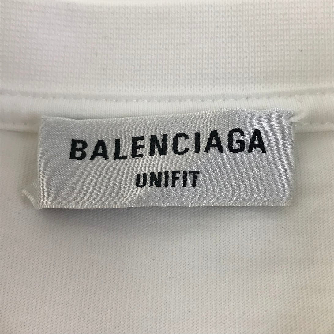 BALENCIAGA | バレンシアガ PARIS ロゴプリント 長袖Ｔシャツ 681046 TLVL7 ホワイト サイズ：L【倉吉店】