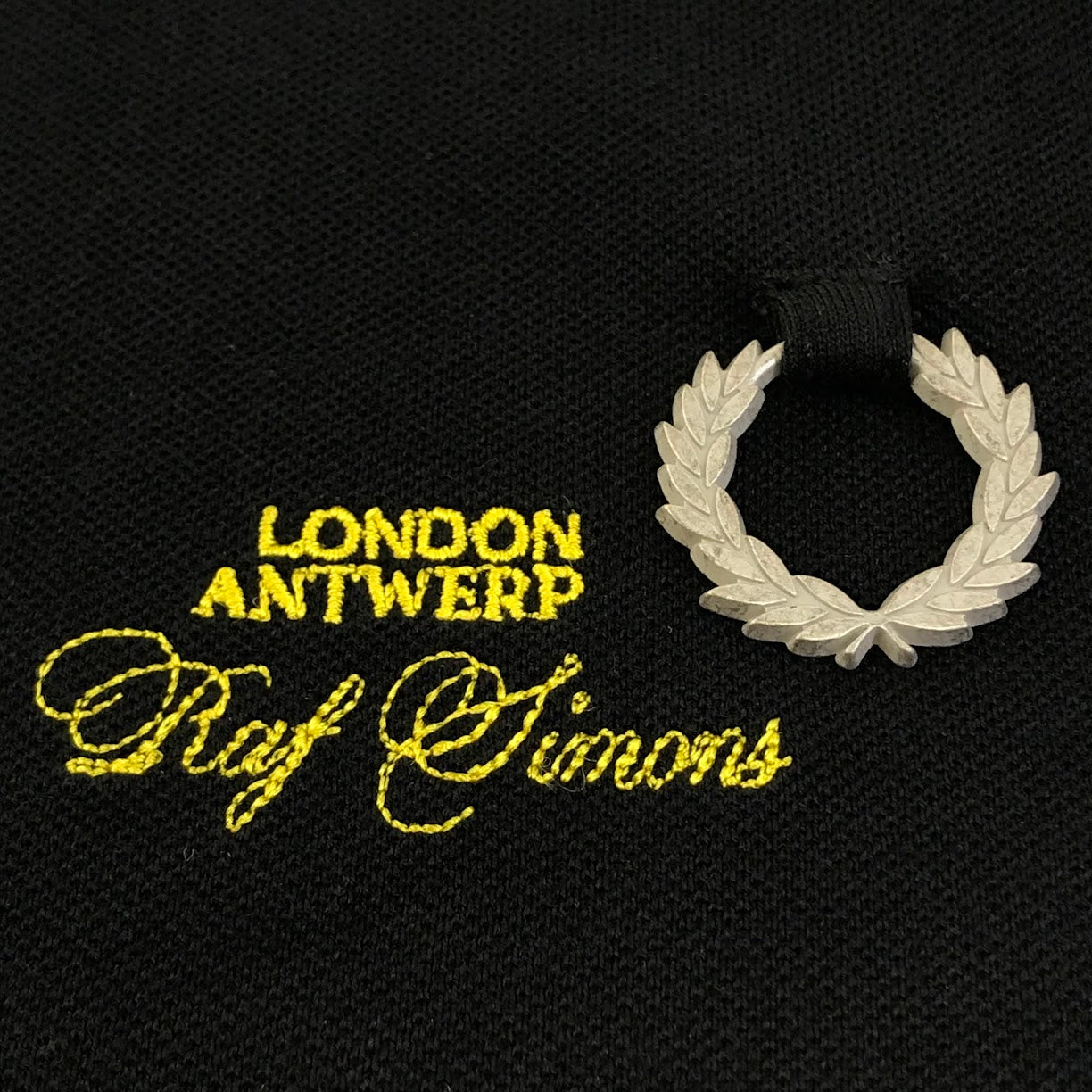 RAF SIMONS | ラフシモンズ ×FRED PERRY(フレッドペリー) MEN SLIM FIT POLO SHIRT ポロシャツ SM8121 ブラック サイズ：M【倉吉店】