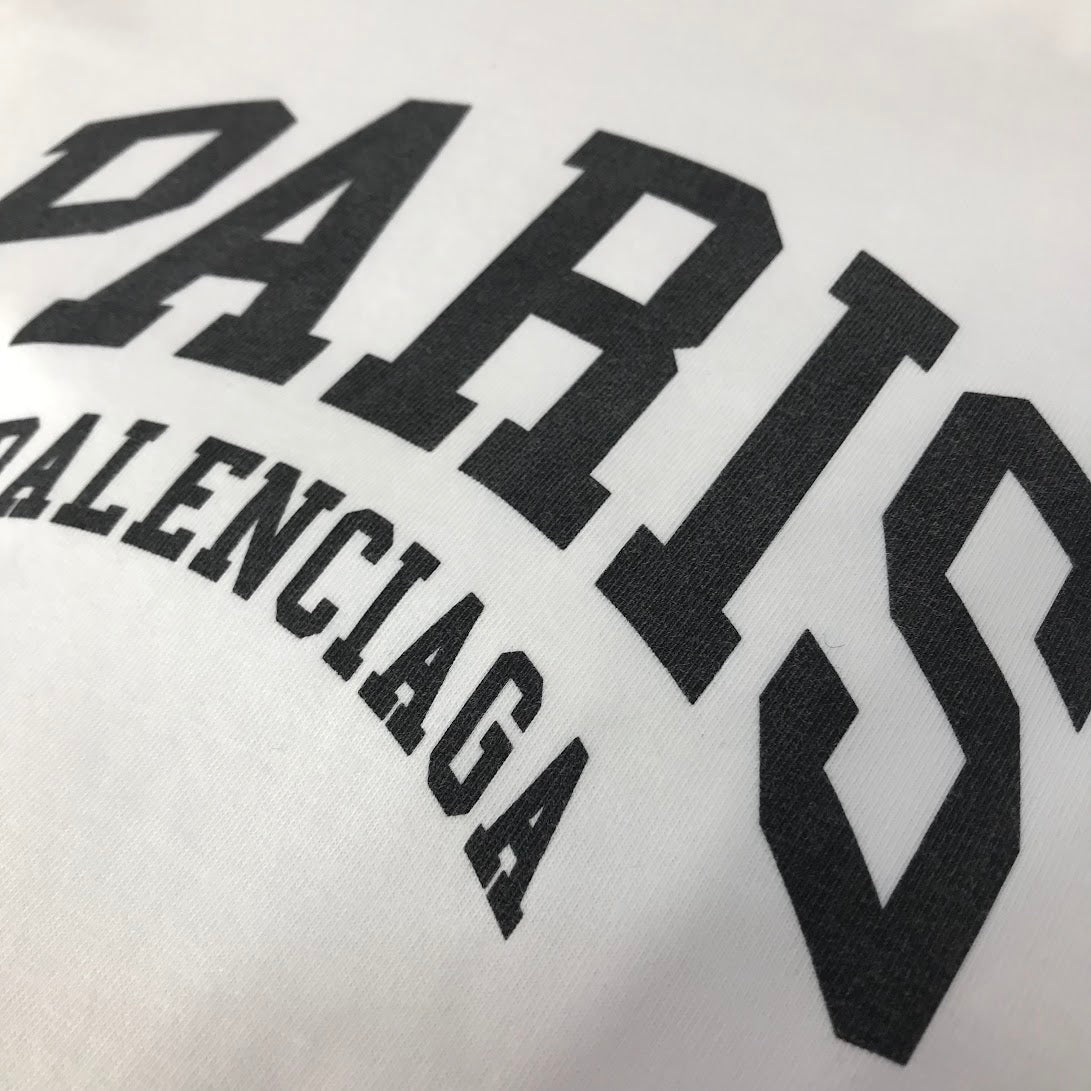 BALENCIAGA | バレンシアガ PARIS ロゴプリント 長袖Ｔシャツ 681046 TLVL7 ホワイト サイズ：L【倉吉店】