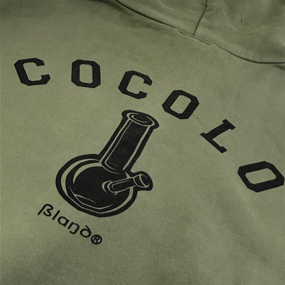 COCOLO BLAND | ココロブランド ロゴグラフィック プルオーバーパーカー パーカー カーキ サイズ：XXL【倉吉店】