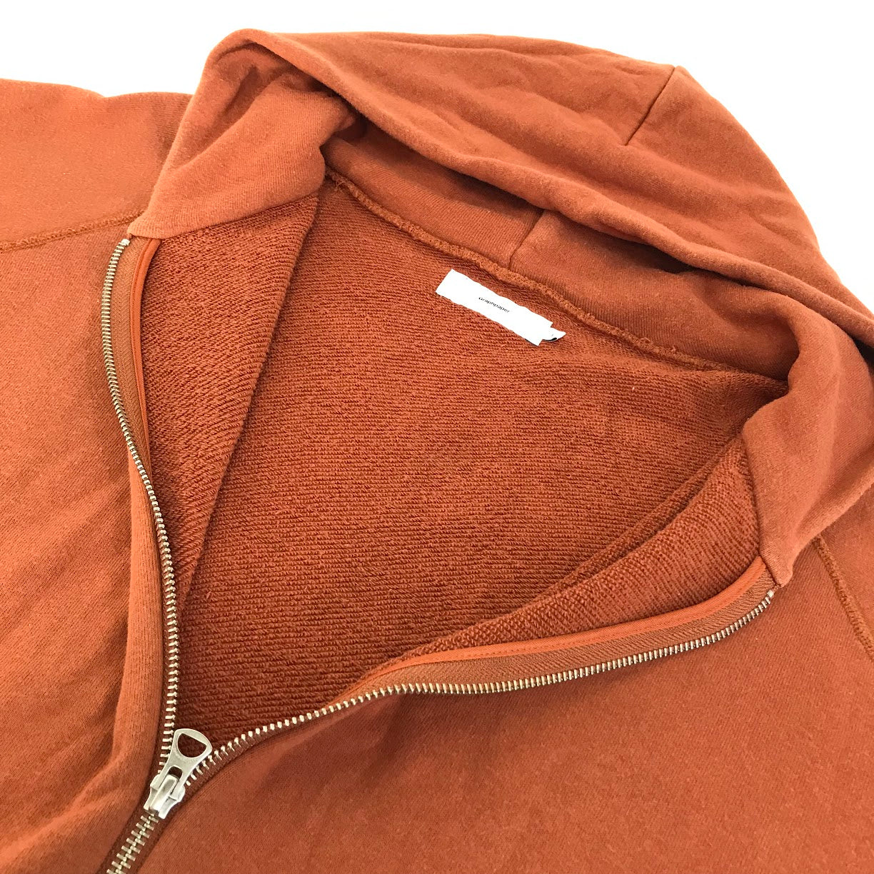 Graphpaper | グラフペーパー ×LOOPWHEELER(ループウィラー) Zip Parka ジップパーカー パーカー GU183-70130B オレンジ サイズ：1【倉吉店】