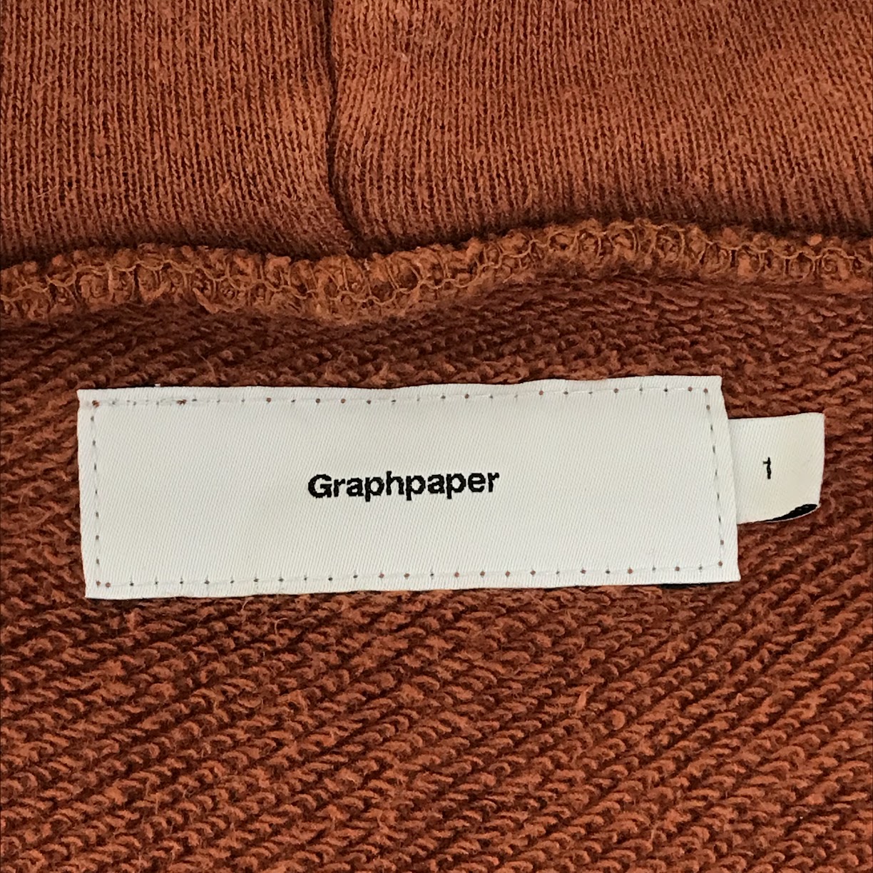 Graphpaper | グラフペーパー ×LOOPWHEELER(ループウィラー) Zip Parka ジップパーカー パーカー GU183-70130B オレンジ サイズ：1【倉吉店】