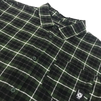HUF | ハフ MODAL LS PLAID SHIRT チェック柄 長袖シャツ BU00221 グリーン系 サイズ：M【倉吉店】