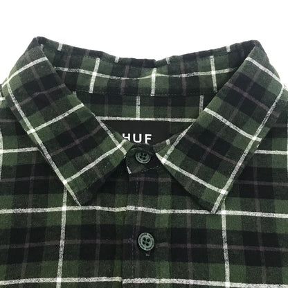 HUF | ハフ MODAL LS PLAID SHIRT チェック柄 長袖シャツ BU00221 グリーン系 サイズ：M【倉吉店】