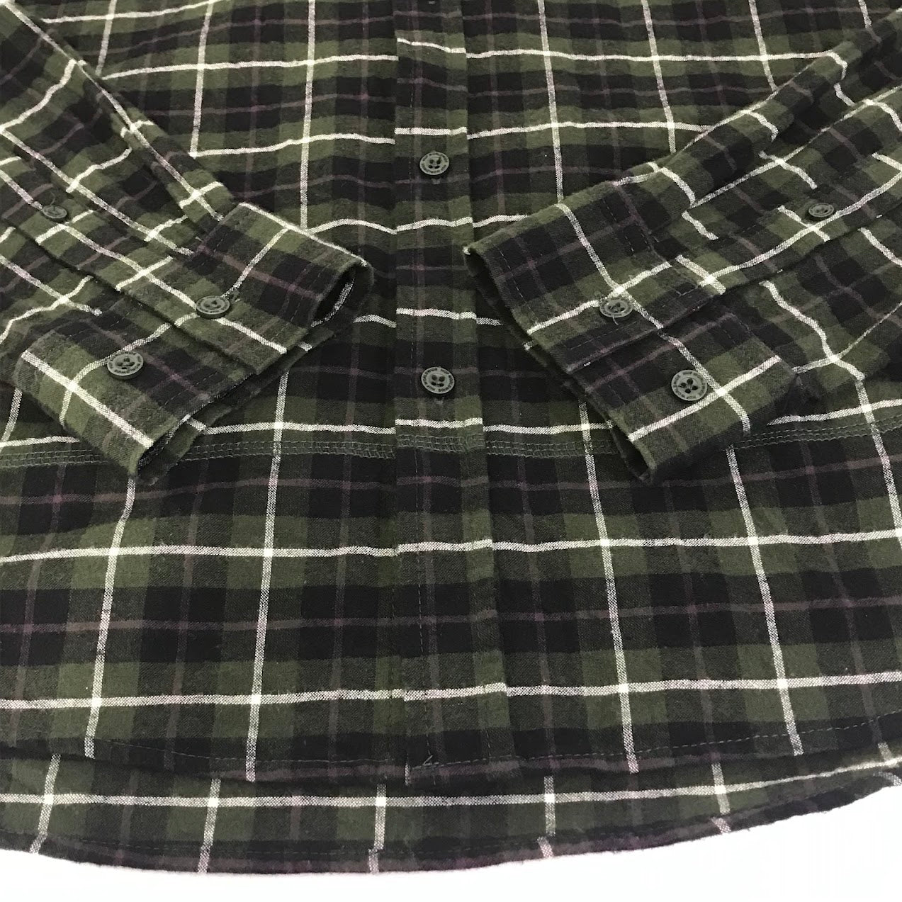 HUF | ハフ MODAL LS PLAID SHIRT チェック柄 長袖シャツ BU00221 グリーン系 サイズ：M【倉吉店】