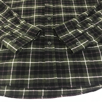 HUF | ハフ MODAL LS PLAID SHIRT チェック柄 長袖シャツ BU00221 グリーン系 サイズ：M【倉吉店】