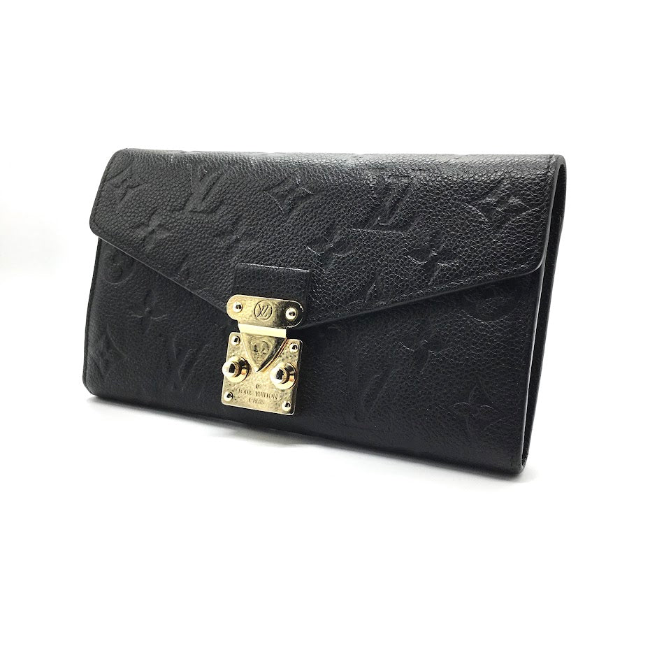 LOUIS VUITTON | ルイ・ヴィトン モノグラム アンプラント ポルトフォイユ・メティス 二つ折り長財布 長財布 M62458 ブラック【倉吉店】