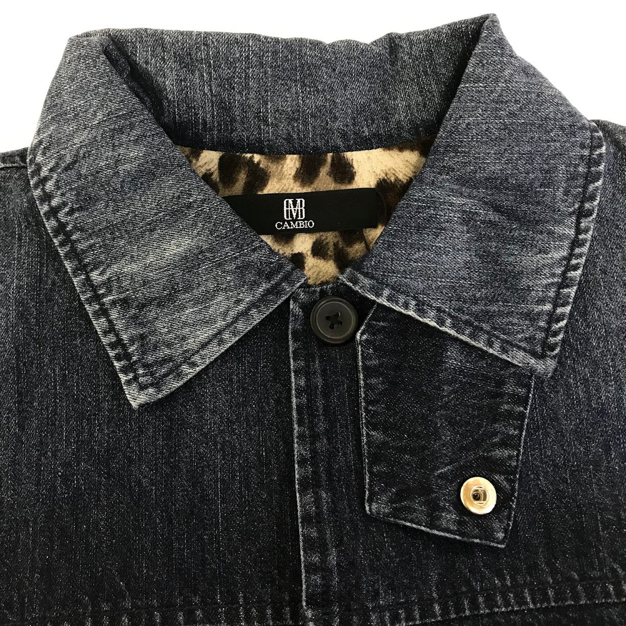 CAMBIO | カンビオ Vintage Like Denim High Neck Blouson デニムブルゾン ブルゾン MIU-242-055 ブルー サイズ：S【倉吉店】