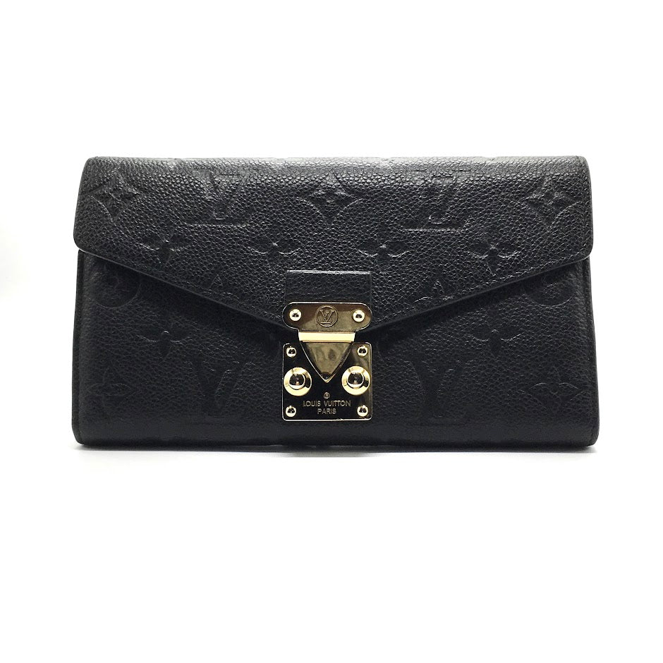 LOUIS VUITTON | ルイ・ヴィトン モノグラム アンプラント ポルトフォイユ・メティス 二つ折り長財布 長財布 M62458 ブラック【倉吉店】